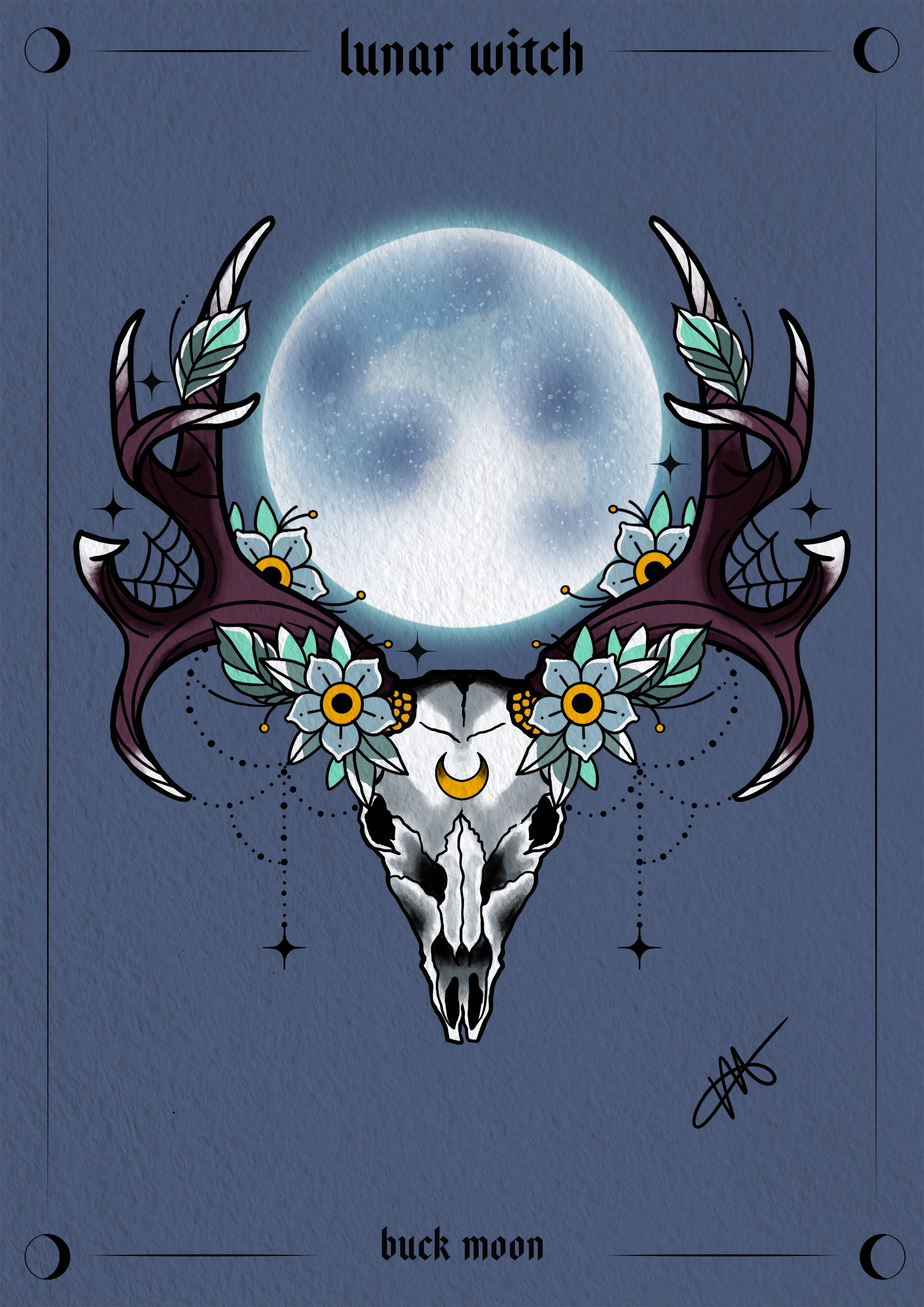 The Buck Moon & Lunar Witch's Reflection