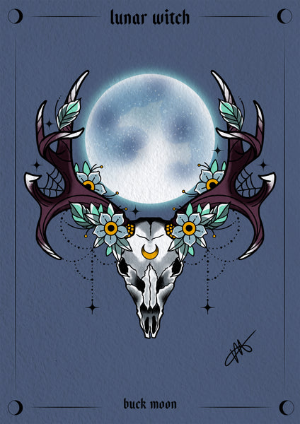 The Buck Moon & Lunar Witch's Reflection