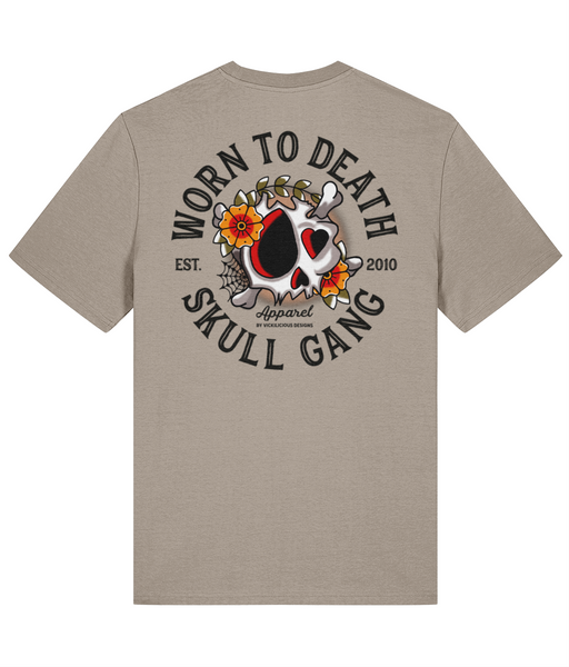 Dead Cute Skull Gang | Front & Back Print Desert Dust T-shirt