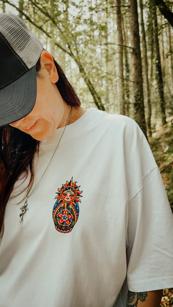 Shine Without Fear Organic Oversized T-Shirt – White