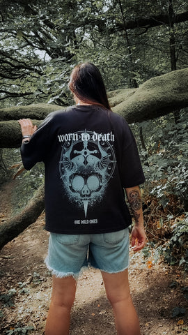 Dagger Skull Oversized Organic T-Shirt | Worn to Death Apparel