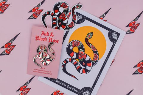 Don’t Get too Close | Snake Tattoo | Ink & Blood Rose Collectors Set