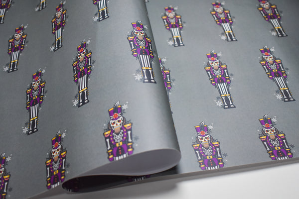 Skull-cracker Christmas wrapping paper
