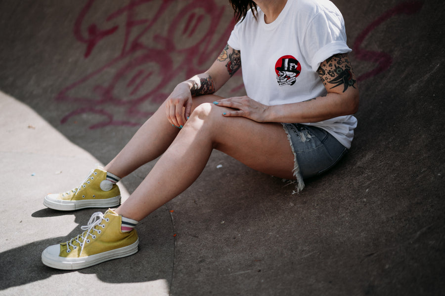 Worn to Death Smoking Skull Signature T-shirt
