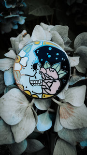 Sugar Skull Moon Hard Enamel Pin
