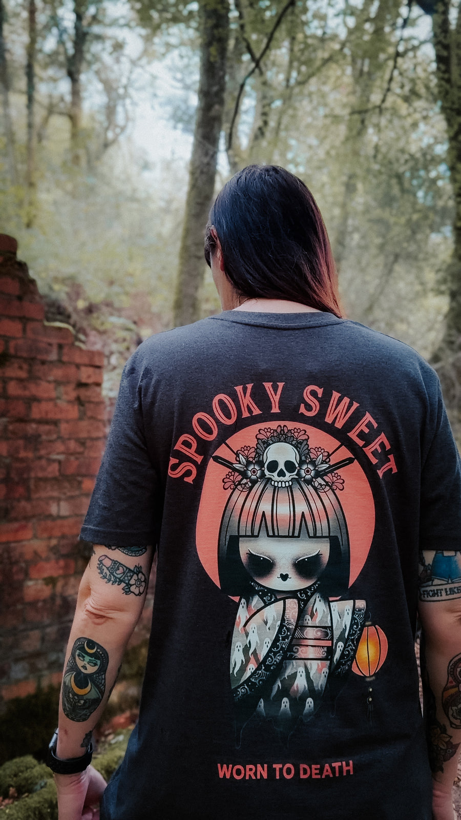 Spooky Sweet Organic Grey T-Shirt