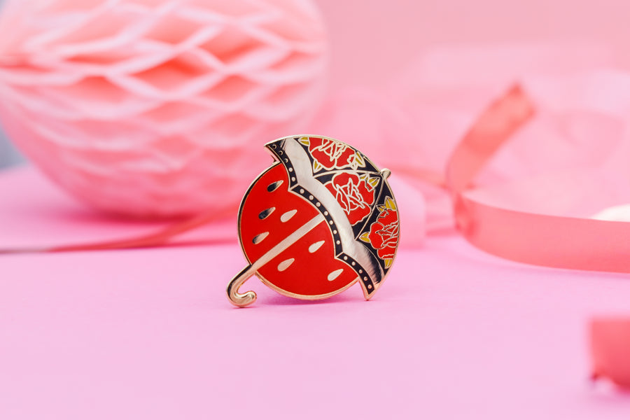 IN OMNIA PARATUS umbrella tattoo hard enamel pin