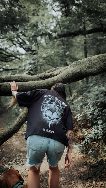 Dagger Skull Oversized Organic T-Shirt | Worn to Death Apparel