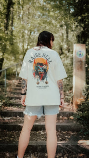 Raise Hell Krampus Organic Oversized T-Shirt – Cream
