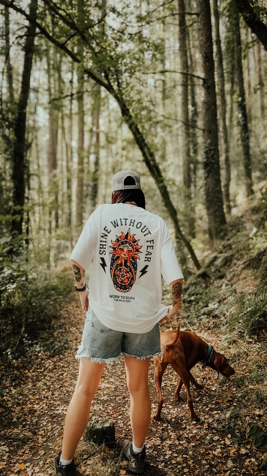 Shine Without Fear Organic Oversized T-Shirt – White