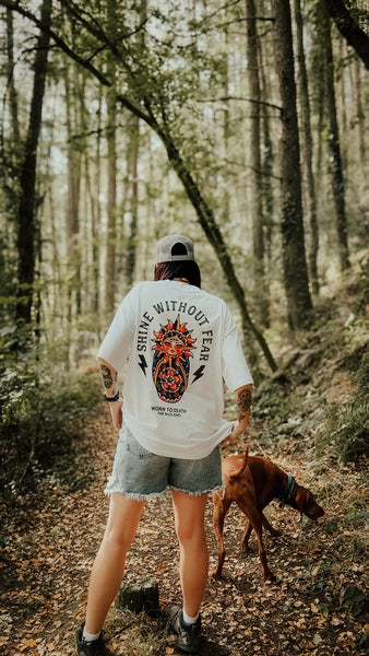 Shine Without Fear Organic Oversized T-Shirt – White