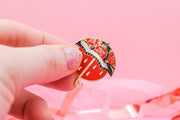 IN OMNIA PARATUS umbrella tattoo hard enamel pin