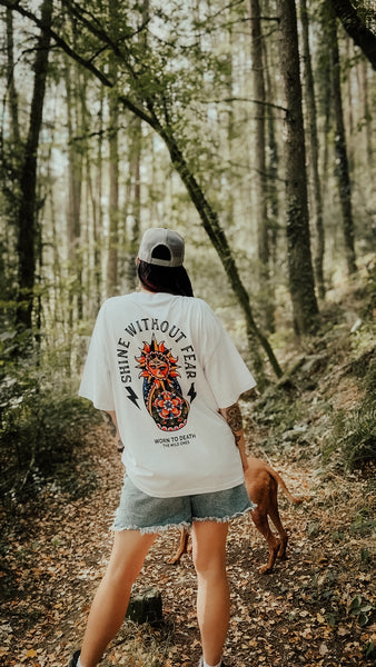 Shine Without Fear Organic Oversized T-Shirt – White
