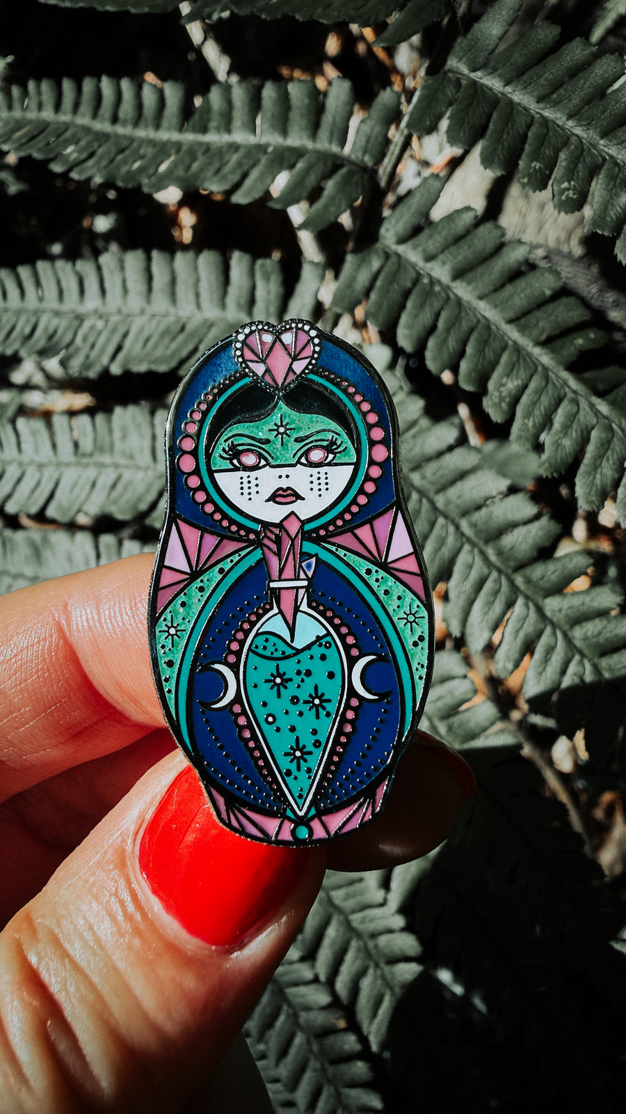 A Little Bewitched - Crystal Witch, Love Potion Cute & Creepy Doll Hard Enamel Pin