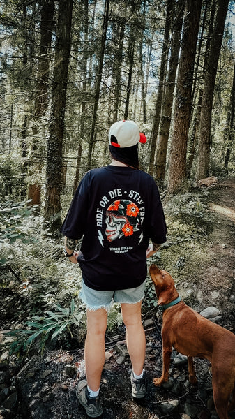 Ride or Die Organic Oversized T-Shirt – Black
