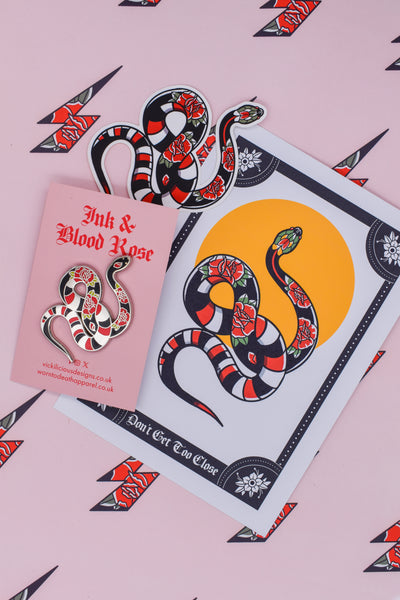 Don’t Get too Close | Snake Tattoo | Ink & Blood Rose Collectors Set