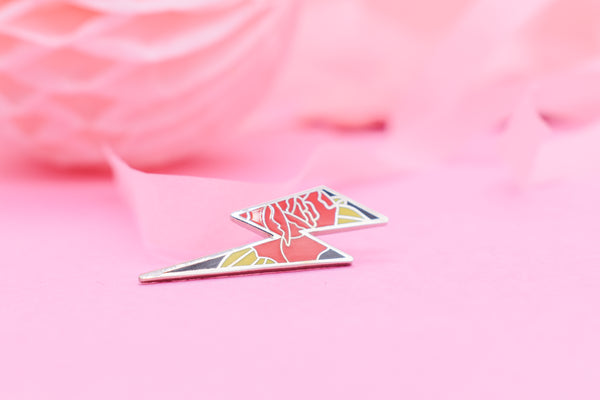 LOVE-STRUCK Lightning Bolt Hard Enamel Pin
