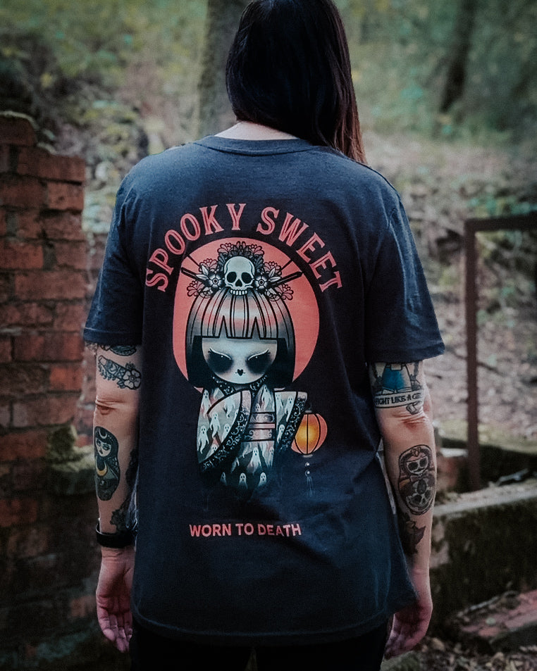 Spooky Sweet Organic Grey T-Shirt