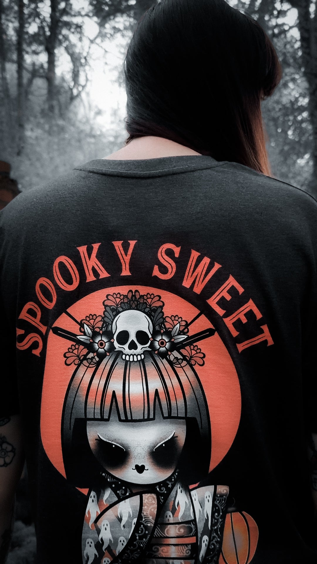 Spooky Sweet Organic Grey T-Shirt