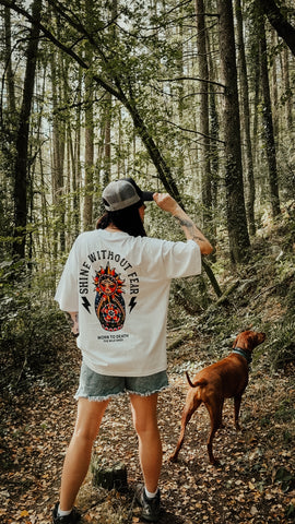 Shine Without Fear Organic Oversized T-Shirt – White