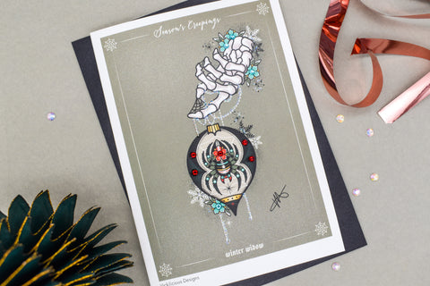 Seasons Creepings | Winter Widow Handmade Christmas Card