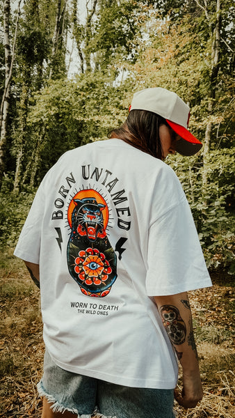 Born Untamed Organic Oversized T-Shirt – White