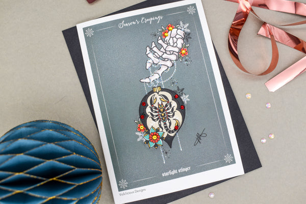 Seasons Creepings | Starlit Stinger Handmade Christmas Card