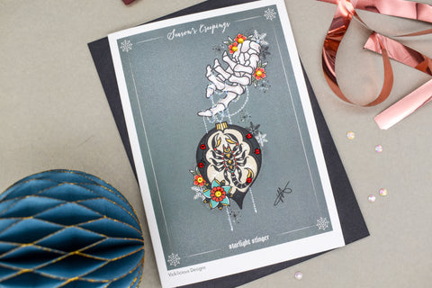 Seasons Creepings | Starlit Stinger Handmade Christmas Card