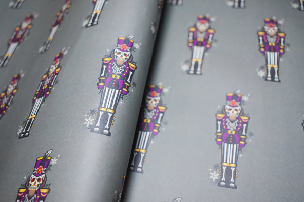 Skull-cracker Christmas wrapping paper