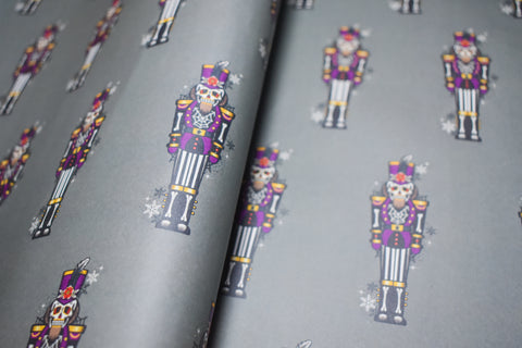Skull-cracker Christmas wrapping paper