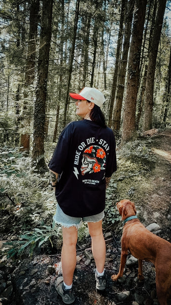 Ride or Die Organic Oversized T-Shirt – Black