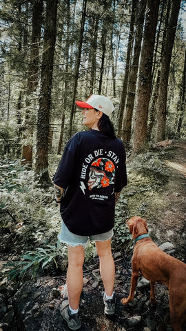 Ride or Die Organic Oversized T-Shirt – Black