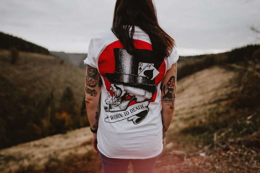 Worn to Death Smoking Skull Signature T-shirt