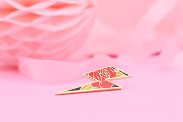 LOVE-STRUCK Lightning Bolt Hard Enamel Pin