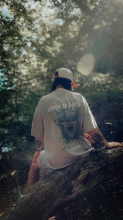 Butterfly Skull Organic Oversized T-Shirt – Grey