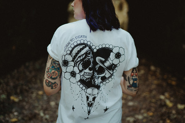 Worn to Death Skeleton Bride & Groom T-shirt