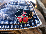 BORN TO FIGHT Rose Boxing Glove Hard Enamel Pin – Tattoo Style Warrior Pin