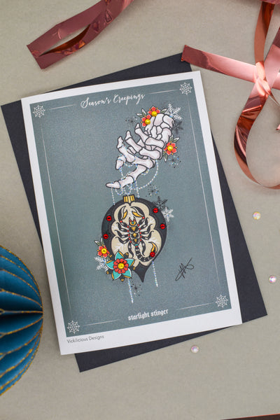 Seasons Creepings | Starlit Stinger Handmade Christmas Card