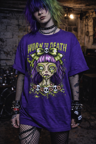 PUTRID POLLY | Toxic Purple Graphic T-shirt | Worn to Death