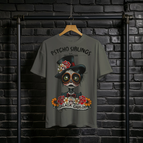 Calaca Carlos Day of the Dead Calaveras | Psycho Siblings T-shirt