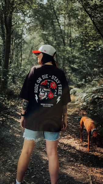 Ride or Die Organic Oversized T-Shirt – Black