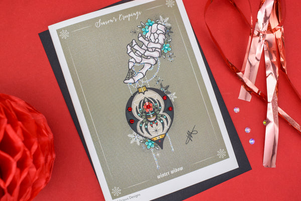 Seasons Creepings | Winter Widow Handmade Christmas Card