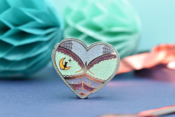 Lunar Witch Booty Heart Hard Enamel Pin
