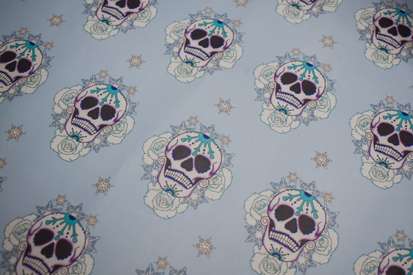 Frosted Snow Flake Sugar Skull Christmas Gift Wrapping