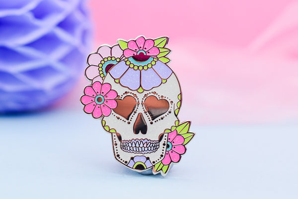 Dead Beautiful Sugar Skull Enamel Pin
