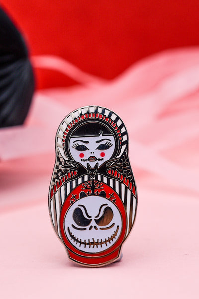 Witch From Hell | Cute & Creepy Russian Doll Hard Enamel Pin