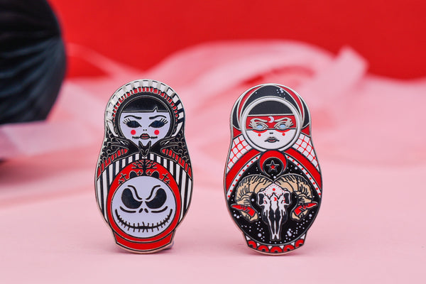 Witch From Hell | Cute & Creepy Russian Doll Hard Enamel Pin