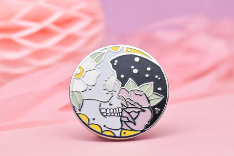 Sugar Skull Moon Hard Enamel Pin