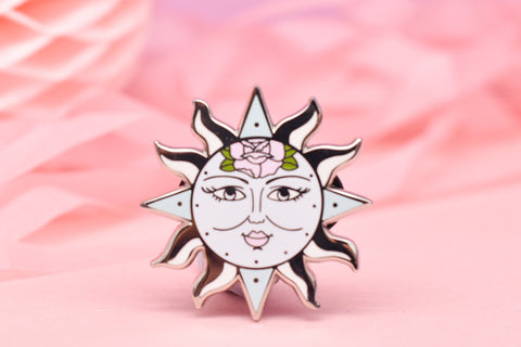 Heavenly Light Pastel Sun Hard Enamel Pin