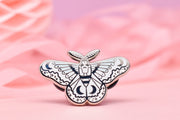 Dreamy Moon Moth Hard Enamel Pin